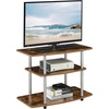 image:imageConvenience Concepts Designs2Go No Tools 3Tier TV Stand 315  Entertainment Center for TVs up to 37 Inches Modern TV Console with Shelves for Living Room Family Room Light OakBarnwood