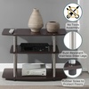image:imageConvenience Concepts Designs2Go No Tools 3Tier TV Stand 315  Entertainment Center for TVs up to 37 Inches Modern TV Console with Shelves for Living Room Family Room Light OakEspresso