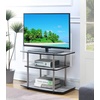 image:imageConvenience Concepts Designs2Go No Tools 3Tier TV Stand 315  Entertainment Center for TVs up to 37 Inches Modern TV Console with Shelves for Living Room Family Room Light OakFaux Birch