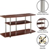 image:imageConvenience Concepts Designs2Go No Tools 3Tier Wide TV Stand 42  Entertainment Center for TVs up to 46 Inches Modern TV Mount with Shelves for Living Room BlackBlackEspresso