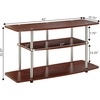 image:imageConvenience Concepts Designs2Go No Tools 3Tier Wide TV Stand 42  Entertainment Center for TVs up to 46 Inches Modern TV Mount with Shelves for Living Room BlackBlackEspresso
