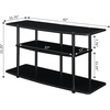 image:imageConvenience Concepts Designs2Go No Tools 3Tier Wide TV Stand 42  Entertainment Center for TVs up to 46 Inches Modern TV Mount with Shelves for Living Room BlackBlackBlackBlack