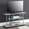 image:imageConvenience Concepts Designs2Go No Tools 3Tier Wide TV Stand 42  Entertainment Center for TVs up to 46 Inches Modern TV Mount with Shelves for Living Room BlackBlackGrey