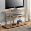 image:imageConvenience Concepts Designs2Go No Tools 3Tier Wide TV Stand 42  Entertainment Center for TVs up to 46 Inches Modern TV Mount with Shelves for Living Room BlackBlackLight Oak