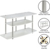 image:imageConvenience Concepts Designs2Go No Tools 3Tier Wide TV Stand 42  Entertainment Center for TVs up to 46 Inches Modern TV Mount with Shelves for Living Room BlackBlackWhite