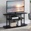 image:imageConvenience Concepts Designs2Go No Tools 3Tier Wide TV Stand 42  Entertainment Center for TVs up to 46 Inches Modern TV Mount with Shelves for Living Room BlackBlackBlackBlack