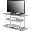 image:imageConvenience Concepts Designs2Go No Tools 3Tier Wide TV Stand 42  Entertainment Center for TVs up to 46 Inches Modern TV Mount with Shelves for Living Room BlackBlackGrey