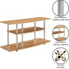 image:imageConvenience Concepts Designs2Go No Tools 3Tier Wide TV Stand 42  Entertainment Center for TVs up to 46 Inches Modern TV Mount with Shelves for Living Room BlackBlackLight Oak
