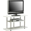 image:imageConvenience Concepts Designs2Go No Tools 3Tier Wide TV Stand 42  Entertainment Center for TVs up to 46 Inches Modern TV Mount with Shelves for Living Room BlackBlackWhite