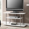 image:imageConvenience Concepts Designs2Go No Tools 3Tier Wide TV Stand 42  Entertainment Center for TVs up to 46 Inches Modern TV Mount with Shelves for Living Room BlackBlackWhite