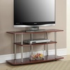 image:imageConvenience Concepts Designs2Go No Tools 3Tier Wide TV Stand 42  Entertainment Center for TVs up to 46 Inches Modern TV Mount with Shelves for Living Room BlackBlackEspresso