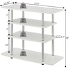 image:imageConvenience Concepts Designs2Go No Tools Highboy 4 Tier TV Stand 315  Entertainment Center for TVs up to 37 Inches Modern TV Console with Shelves for Living Room Family Room WhiteWhite