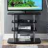 image:imageConvenience Concepts Designs2Go No Tools Highboy 4 Tier TV Stand 315  Entertainment Center for TVs up to 37 Inches Modern TV Console with Shelves for Living Room Family Room WhiteBlack