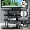 image:imageConvenience Concepts Designs2Go No Tools Highboy 4 Tier TV Stand 315  Entertainment Center for TVs up to 37 Inches Modern TV Console with Shelves for Living Room Family Room WhiteBlack