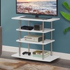 image:imageConvenience Concepts Designs2Go No Tools Highboy 4 Tier TV Stand 315  Entertainment Center for TVs up to 37 Inches Modern TV Console with Shelves for Living Room Family Room WhiteWhite