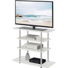 image:imageConvenience Concepts Designs2Go No Tools Highboy 4 Tier TV Stand 315  Entertainment Center for TVs up to 37 Inches Modern TV Console with Shelves for Living Room Family Room WhiteWhite