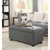 image:imageConvenience Concepts Designs4Comfort 7th Avenue Ottoman Bench 355  Modern Upholstered Footstool amp Seat with Hinged Lid amp Storage for Living Room Bedroom amp Entryway Tan FabricDark Charcoal Gray Fabric