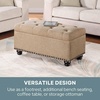 image:imageConvenience Concepts Designs4Comfort 7th Avenue Ottoman Bench 355  Modern Upholstered Footstool amp Seat with Hinged Lid amp Storage for Living Room Bedroom amp Entryway Tan FabricTan Fabric