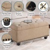 image:imageConvenience Concepts Designs4Comfort 7th Avenue Ottoman Bench 355  Modern Upholstered Footstool amp Seat with Hinged Lid amp Storage for Living Room Bedroom amp Entryway Tan FabricTan Fabric