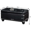 image:imageConvenience Concepts Designs4Comfort 7th Avenue Ottoman Bench 355  Modern Upholstered Footstool amp Seat with Hinged Lid amp Storage for Living Room Bedroom amp Entryway Tan FabricDark Charcoal Gray Fabric