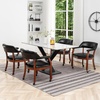 image:imageConvenience Concepts Take a Seat Dillon Rolling Armchair 2525  Traditional Accent with Wheels Transitional Swivel Desk or Table Chair for Office amp Dining Room Black Vegan LeatherBlack