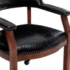 image:imageConvenience Concepts Take a Seat Dillon Rolling Armchair 2525  Traditional Accent with Wheels Transitional Swivel Desk or Table Chair for Office amp Dining Room Black Vegan LeatherBlack