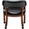 image:imageConvenience Concepts Take a Seat Dillon Rolling Armchair 2525  Traditional Accent with Wheels Transitional Swivel Desk or Table Chair for Office amp Dining Room Black Vegan LeatherBlack