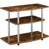 image:imageConvenience Concepts Designs2Go No Tools 3Tier TV Stand 315  Entertainment Center for TVs up to 37 Inches Modern TV Console with Shelves for Living Room Family Room Light OakBarnwood