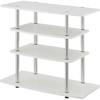 image:imageConvenience Concepts Designs2Go No Tools Highboy 4 Tier TV Stand 315  Entertainment Center for TVs up to 37 Inches Modern TV Console with Shelves for Living Room Family Room WhiteWhite