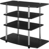 image:imageConvenience Concepts Designs2Go No Tools Highboy 4 Tier TV Stand 315  Entertainment Center for TVs up to 37 Inches Modern TV Console with Shelves for Living Room Family Room WhiteBlack