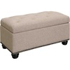 image:imageConvenience Concepts Designs4Comfort 7th Avenue Ottoman Bench 355  Modern Upholstered Footstool amp Seat with Hinged Lid amp Storage for Living Room Bedroom amp Entryway Tan FabricTan Fabric