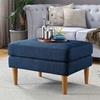 image:imageConvenience Concepts Designs4Comfort Marlow Ottoman 27  MidCentury Modern Upholstered Footrest amp Seat for Living Room Bedroom Hallway or Entryway Tan FabricBlue Fabric