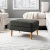 image:imageConvenience Concepts Designs4Comfort Marlow Ottoman 27  MidCentury Modern Upholstered Footrest amp Seat for Living Room Bedroom Hallway or Entryway Tan FabricGray Fabric