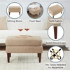image:imageConvenience Concepts Designs4Comfort Marlow Ottoman 27  MidCentury Modern Upholstered Footrest amp Seat for Living Room Bedroom Hallway or Entryway Tan FabricTan Fabric