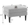 image:imageConvenience Concepts Designs4Comfort Marlow Ottoman 27  MidCentury Modern Upholstered Footrest amp Seat for Living Room Bedroom Hallway or Entryway Tan FabricTan Fabric