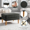 image:imageConvenience Concepts Designs4Comfort Marlow Ottoman 27  MidCentury Modern Upholstered Footrest amp Seat for Living Room Bedroom Hallway or Entryway Tan FabricGray Fabric