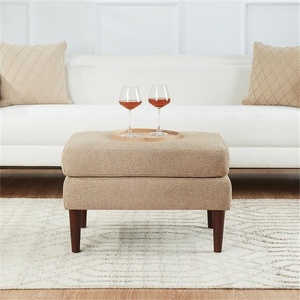 image:imageConvenience Concepts Designs4Comfort Marlow Ottoman 27  MidCentury Modern Upholstered Footrest amp Seat for Living Room Bedroom Hallway or Entryway Tan FabricTan Fabric