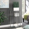 image:imageConvenience Concepts Royal Crest Entryway Table Chrome  GlassClear GlassChrome Frame