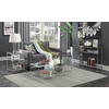 image:imageConvenience Concepts Royal Crest Entryway Table Chrome  GlassClear GlassChrome Frame