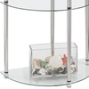 image:imageConvenience Concepts Royal Crest Entryway Table Chrome  GlassClear GlassChrome Frame