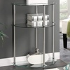 image:imageConvenience Concepts Royal Crest Entryway Table Chrome  GlassClear GlassChrome Frame
