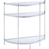 image:imageConvenience Concepts Royal Crest Entryway Table Chrome  GlassClear GlassChrome Frame