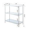 image:imageConvenience Concepts Royal Crest 3 Tier Bookcase Chrome  Glass