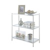 image:imageConvenience Concepts Royal Crest 3 Tier Bookcase Chrome  Glass