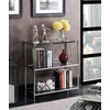 image:imageConvenience Concepts Royal Crest 3 Tier Bookcase Chrome  Glass