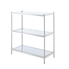 image:imageConvenience Concepts Royal Crest 3 Tier Bookcase Chrome  Glass